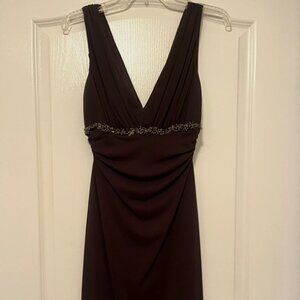 David Meister Deep Brown Embellished Cocktail Dress • Size 10